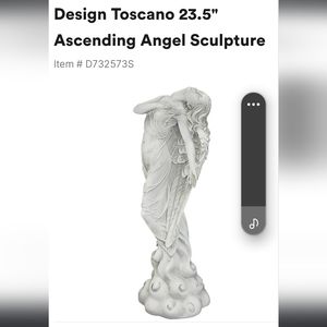 Ascending Angel Sculpture, indoor/outdoor, 23.5 in. & 12 lbs.
